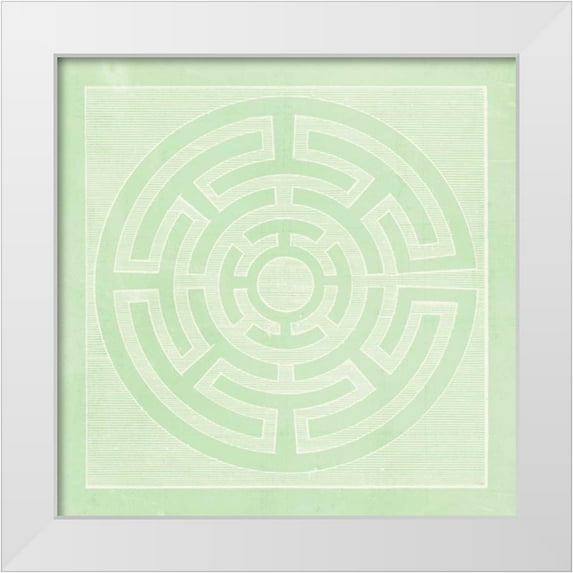 Vision Studio 12x12 White Modern Wood Framed Museum Art Print Titled - Tile Ornamentale VI