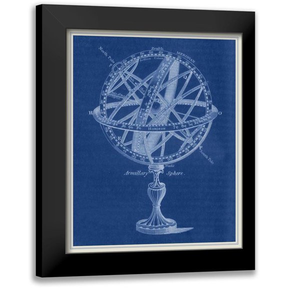Vision Studio 12x14 Black Modern Framed Museum Art Print Titled - Armillary Sphere I