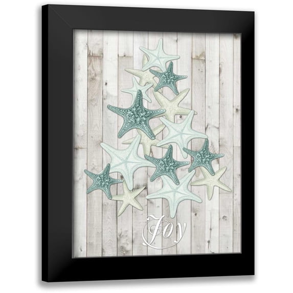 Vision Studio 12x14 Black Modern Framed Museum Art Print Titled - Coastal Christmas III