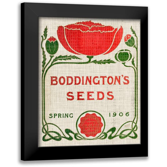 Vision Studio 12x14 Black Modern Framed Museum Art Print Titled - Flower Seed Packs III