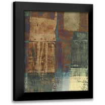 Vision Studio 12x14 Black Modern Framed Museum Art Print Titled - Jade Earth II