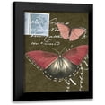 thumbnail image 1 of Vision Studio 12x14 Black Modern Framed Museum Art Print Titled - Le Papillon Script II, 1 of 5