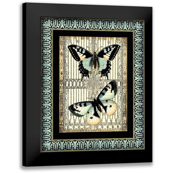 Vision Studio 12x14 Black Modern Framed Museum Art Print Titled - Small Butterfly Fancy II