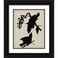 thumbnail image 1 of Vision Studio 12x14 Black Ornate Wood Framed with Double Matting Museum Art Print Titled - Audubon Silhouette III, 1 of 4
