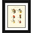 thumbnail image 1 of Vision Studio 12x14 Black Ornate Wood Framed with Double Matting Museum Art Print Titled - Bass Flies II, 1 of 4
