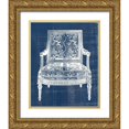 thumbnail image 1 of Vision Studio  12x14 Gold Ornate Wood Framed with Double Matting Museum Art Print Titled - Antique Chair Blueprint VI, 1 of 4