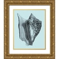 thumbnail image 1 of Vision Studio 12x14 Gold Ornate Wood Framed with Double Matting Museum Art Print Titled - Shells on Aqua IV, 1 of 4