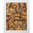 thumbnail image 1 of Vision Studio 12x14 White Modern Wood Framed Museum Art Print Titled - Antique Key Collage, 1 of 4