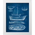 thumbnail image 1 of Vision Studio 12x14 White Modern Wood Framed Museum Art Print Titled - Antique Ship Blueprint II, 1 of 4