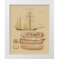 thumbnail image 1 of Vision Studio 12x14 White Modern Wood Framed Museum Art Print Titled - Antique Ship Plan IV, 1 of 4