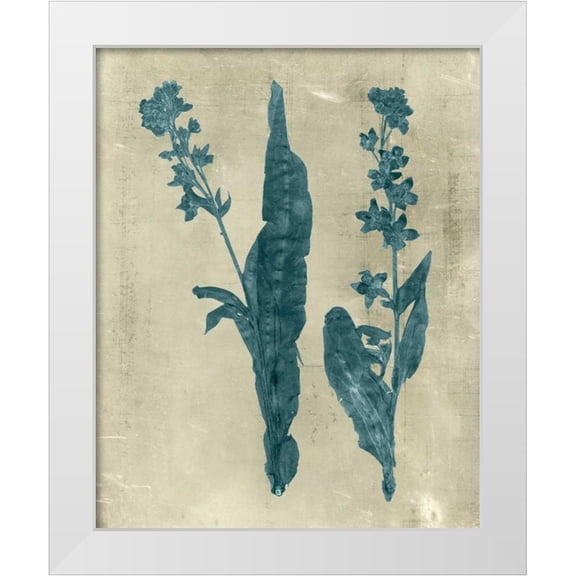Vision Studio 12x14 White Modern Wood Framed Museum Art Print Titled - Impressions in Teal