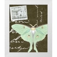 thumbnail image 1 of Vision Studio 12x14 White Modern Wood Framed Museum Art Print Titled - Le Papillon Script I, 1 of 4