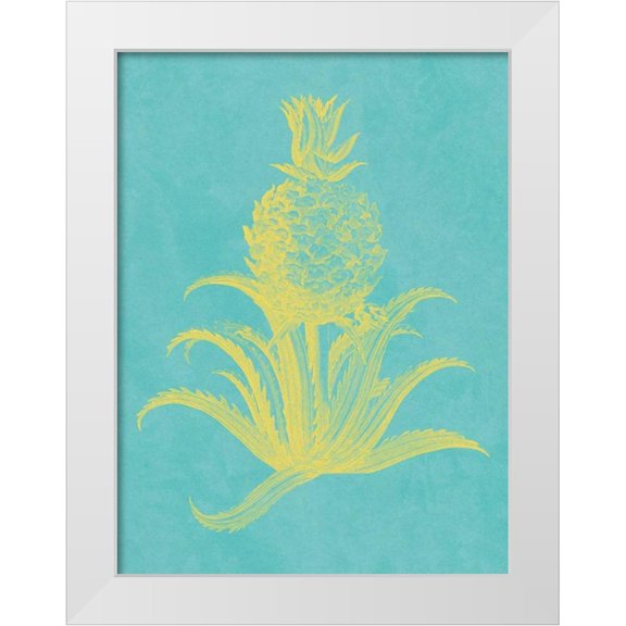 Vision Studio 12x14 White Modern Wood Framed Museum Art Print Titled - Pineapple Frais II