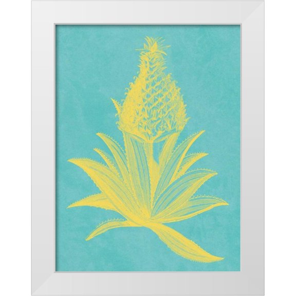 Vision Studio 12x14 White Modern Wood Framed Museum Art Print Titled - Pineapple Frais I