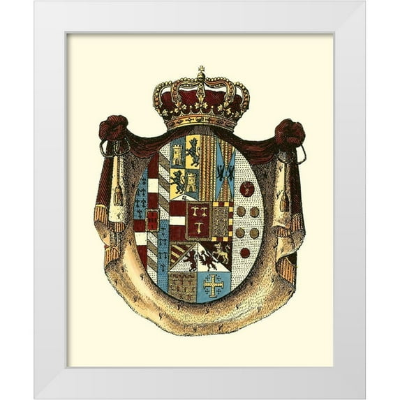 Vision Studio 12x14 White Modern Wood Framed Museum Art Print Titled - Regal Crest III
