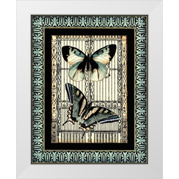 Vision Studio 12x14 White Modern Wood Framed Museum Art Print Titled - Small Butterfly Fancy I