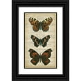 thumbnail image 1 of Vision Studio 12x18 Black Ornate Wood Framed with Double Matting Museum Art Print Titled - Butterfly Script II, 1 of 4