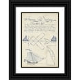 thumbnail image 1 of Vision Studio 13x18 Black Ornate Wood Framed with Double Matting Museum Art Print Titled - Nautical Journal II, 1 of 4