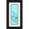 thumbnail image 1 of Vision Studio 13x32 Black Ornate Wood Framed with Double Matting Museum Art Print Titled - Octopus Triptych I, 1 of 4