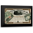 thumbnail image 1 of Vision Studio 14x10 Black Modern Framed Museum Art Print Titled - Antique Stock Certificate IV, 1 of 5