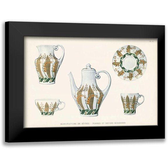 Vision Studio 14x11 Black Modern Framed Museum Art Print Titled - Sevres Porcelain Collection III