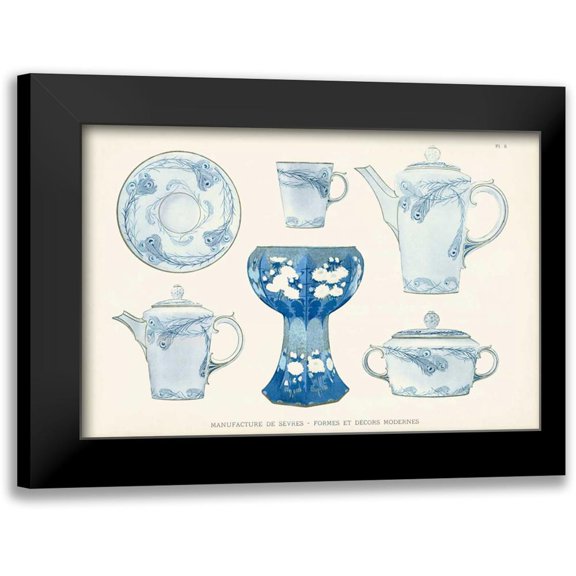 Vision Studio 14x11 Black Modern Framed Museum Art Print Titled - Sevres Porcelain Collection IV