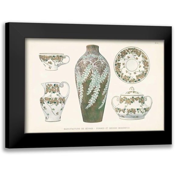 Vision Studio 14x11 Black Modern Framed Museum Art Print Titled - Sevres Porcelain Collection I