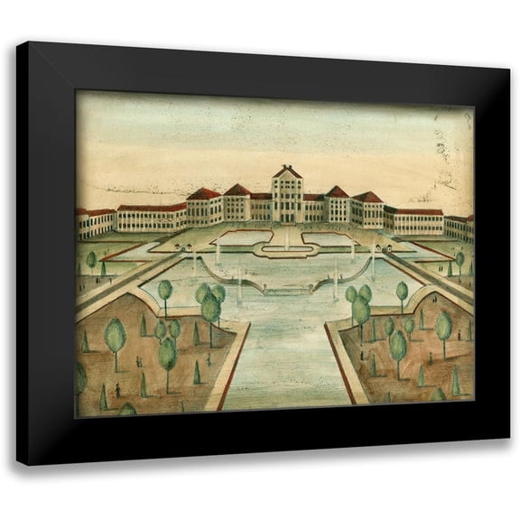 Vision Studio 14x12 Black Modern Framed Museum Art Print Titled - Garden Design III