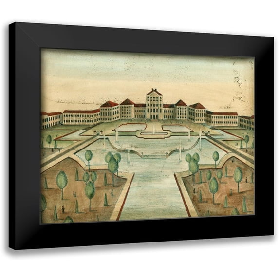 Vision Studio 14x12 Black Modern Framed Museum Art Print Titled - Garden Design III