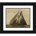 thumbnail image 1 of Vision Studio 14x12 Black Ornate Wood Framed with Double Matting Museum Art Print Titled - Racing Yachts III, 1 of 4