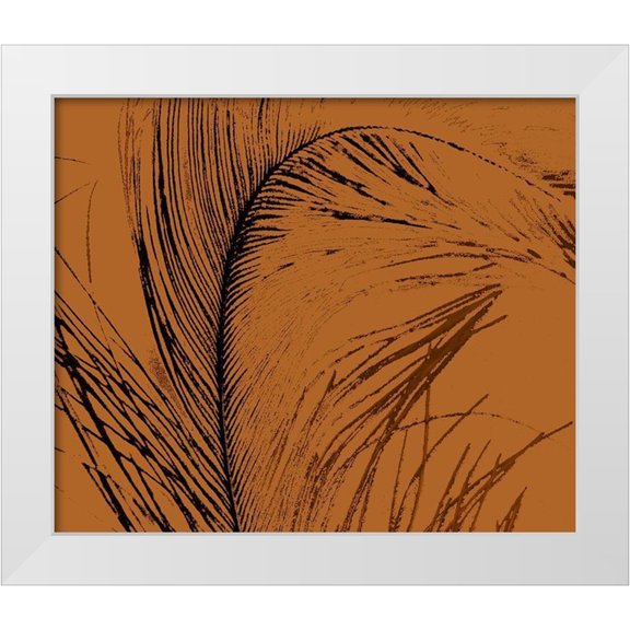 Vision Studio 14x12 White Modern Wood Framed Museum Art Print Titled - Feathered Impression I