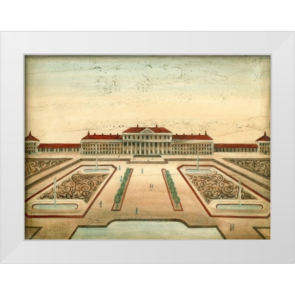 Vision Studio 14x12 White Modern Wood Framed Museum Art Print Titled - Garden Design II