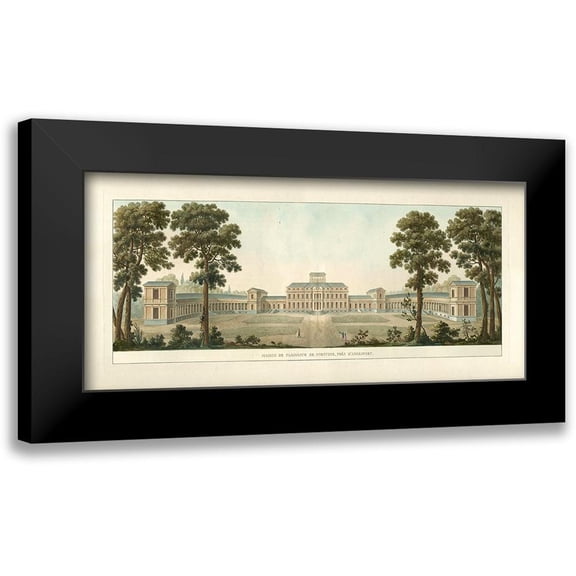 Vision Studio 14x9 Black Modern Framed Museum Art Print Titled - Architectural Rendering VII
