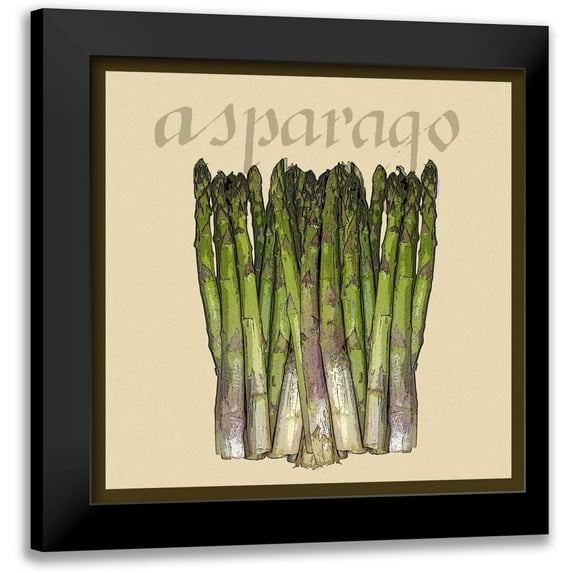Vision Studio 15x15 Black Modern Framed Museum Art Print Titled - Italian Vegetable I