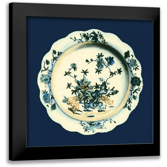 Vision Studio 15x15 Black Modern Framed Museum Art Print Titled - Porcelain Plate I