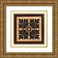 thumbnail image 1 of Vision Studio 15x15 Gold Ornate Wood Framed with Double Matting Museum Art Print Titled - Crackled Square Wood Block VI, 1 of 4