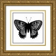 thumbnail image 1 of Vision Studio 15x15 Gold Ornate Wood Framed with Double Matting Museum Art Print Titled - Custom Classical Butterfly II, 1 of 4