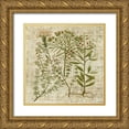 thumbnail image 1 of Vision Studio 15x15 Gold Ornate Wood Framed with Double Matting Museum Art Print Titled - Garden Verses I, 1 of 4
