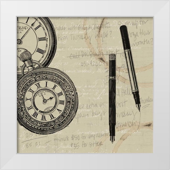 Vision Studio 15x15 White Modern Wood Framed Museum Art Print Titled - Odds and Ends III