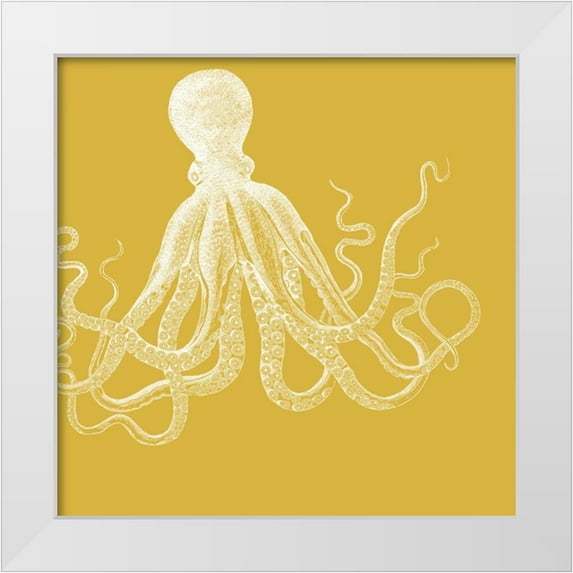 Vision Studio 15x15 White Modern Wood Framed Museum Art Print Titled - Saturated Sea Life I