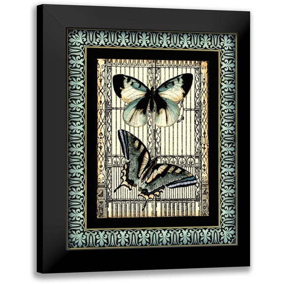 Vision Studio 15x18 Black Modern Framed Museum Art Print Titled - Small Butterfly Fancy I