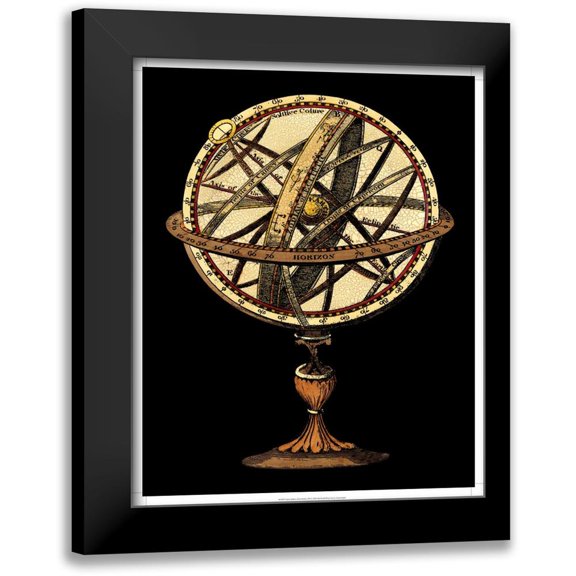 Vision Studio 15x18 Black Modern Framed Museum Art Print Titled - Sphere of the World I