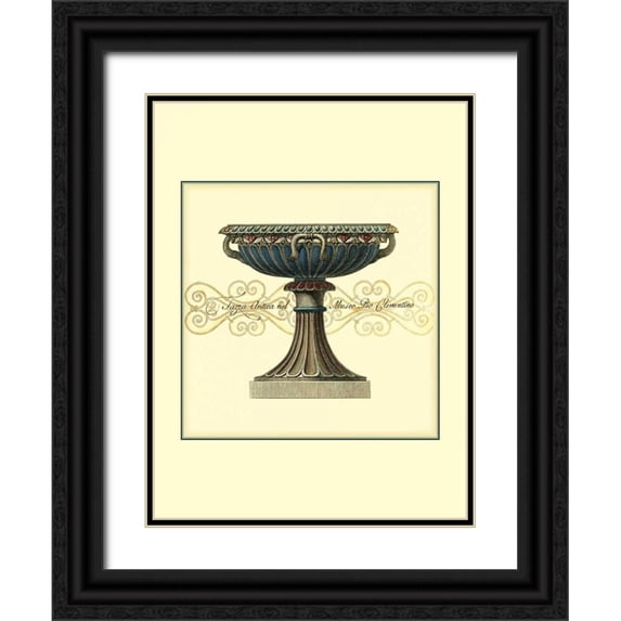 Vision Studio 15x18 Black Ornate Wood Framed with Double Matting Museum Art Print Titled - Antica Clementino Urna I