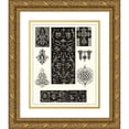 thumbnail image 1 of Vision Studio 15x18 Gold Ornate Wood Framed with Double Matting Museum Art Print Titled - Baroque Details I, 1 of 4