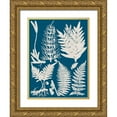 thumbnail image 1 of Vision Studio 15x18 Gold Ornate Wood Framed with Double Matting Museum Art Print Titled - Linen and Blue Ferns II, 1 of 4