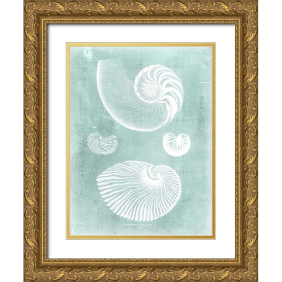 Vision Studio 15x18 Gold Ornate Wood Framed with Double Matting Museum Art Print Titled - Nautilus on Spa II