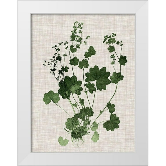 Vision Studio 15x18 White Modern Wood Framed Museum Art Print Titled - Forest Foliage on Linen III