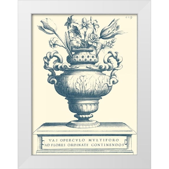 Vision Studio 15x18 White Modern Wood Framed Museum Art Print Titled - Tulipiere II