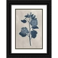 thumbnail image 1 of Vision Studio  17x24 Black Ornate Wood Framed with Double Matting Museum Art Print Titled - Navy Pressed Flowers V, 1 of 4