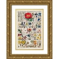 thumbnail image 1 of Vision Studio  17x24 Gold Ornate Wood Framed with Double Matting Museum Art Print Titled - Floral Chart, 1 of 4
